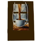Kaffeekaskade Kunst mit Surreal Wasserfall Flow Mittlere Geschenktüte (Vorderseite)