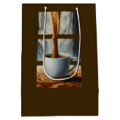Kaffeekaskade Kunst mit Surreal Wasserfall Flow Mittlere Geschenktüte (Rückseite)