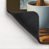 Kaffeekaskade Kunst mit Surreal Wasserfall Flow Mousepad (Ecke)