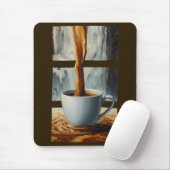 Kaffeekaskade Kunst mit Surreal Wasserfall Flow Mousepad (Mit Mouse)