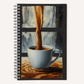 Kaffeekaskade Kunst mit Surreal Wasserfall Flow Notizblock (Vorderseite)