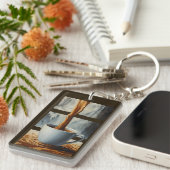 Kaffeekaskade Kunst mit Surreal Wasserfall Flow Schlüsselanhänger (Vorderseite rechts)