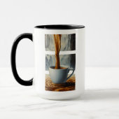 Kaffeekaskade Kunst mit Surreal Wasserfall Flow Tasse (Links)
