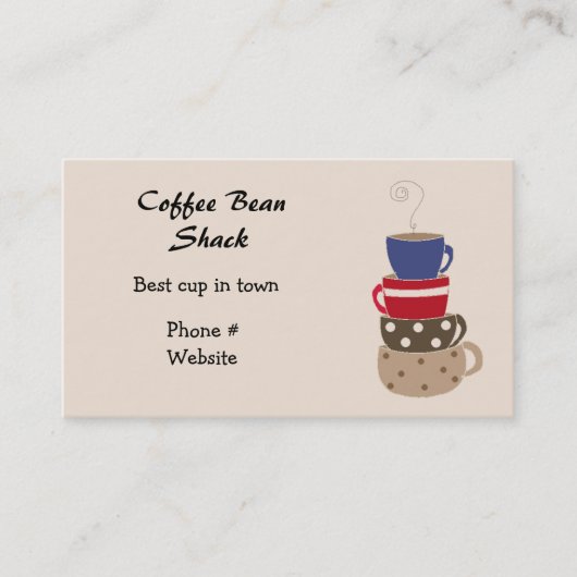 Kaffeekassen-Visitenkarte Visitenkarte (Vorderseite)