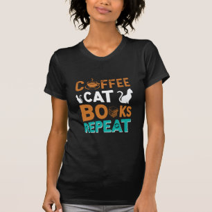 Kaffeekästen Wiederholung, Lesen und Kaffeeliebhab T-Shirt