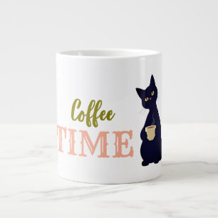 Kaffeekätzchen trinken Kaffee Jumbo-Tasse