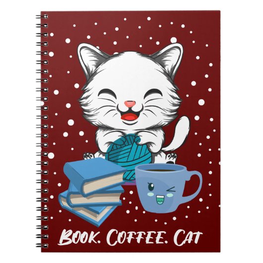 Kaffeekatze buchen notizblock (Vorderseite)