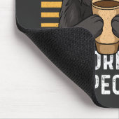 Kaffeekatze - Ich mag die Morgenmenschen nicht Mousepad (Ecke)