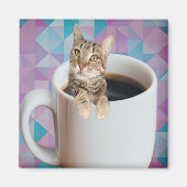 Kaffeekatze Magnet (Vorne)