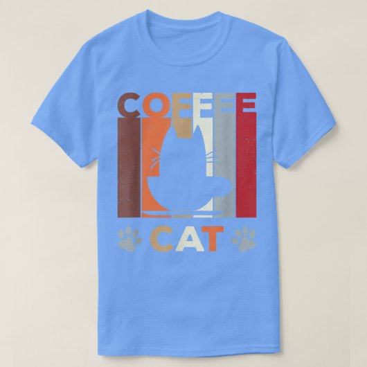 Kaffeekatze Retro Kitten Lover T-Shirt (Design vorne)