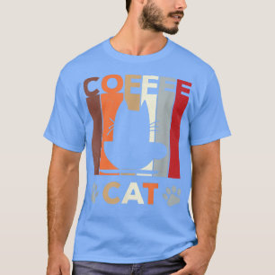 Kaffeekatze Retro Kitten Lover T-Shirt