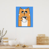 Kaffeekatze Wired Kitty Poster (Küche)