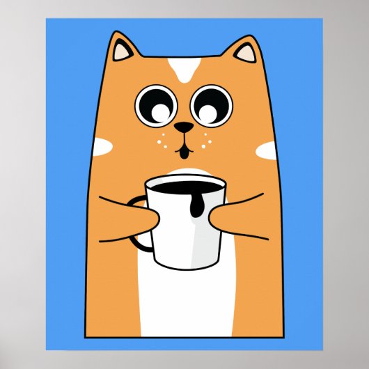 Kaffeekatze Wired Kitty Poster (Vorne)