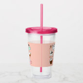 Kaffeekatzen Funny Acryltrinkbecher (Rechts)