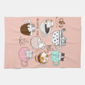 Kaffeekatzen Funny Geschirrtuch (Horizontal)