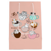 Kaffeekatzen Funny Mittlere Geschenktüte (Rückseite)