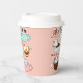 Kaffeekatzen Funny Pappbecher (Links)