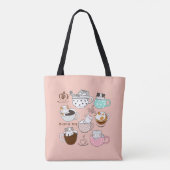 Kaffeekatzen Funny Tasche (Rückseite)