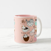 Kaffeekatzen Funny Zweifarbige Tasse (VorderseiteRechts)