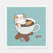 Kaffeekatzen-Spa Serviette (Vorderseite)