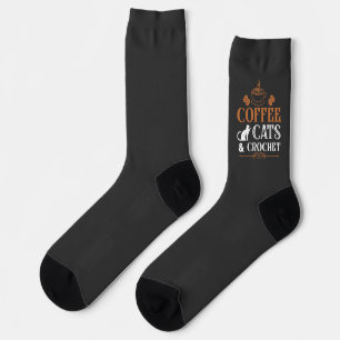 Kaffeekatzen und Crochet Socken