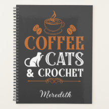 Kaffeekatzen und Crochet Spiral Planner