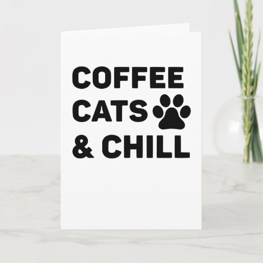 Kaffeekatzen und -kälte karte (Vorderseite)