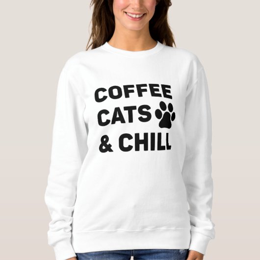 Kaffeekatzen und -kälte sweatshirt (Vorderseite)