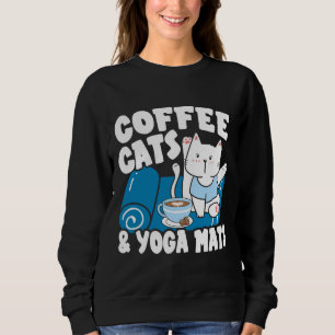 Kaffeekatzen und Yoga Mats Kitty Chakra Meditation Sweatshirt