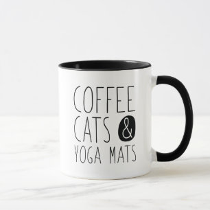 Kaffeekatzen und Yoga Matten Tasse