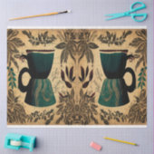 Kaffeekirsche, flüchtige Collage Seidenpapier (Basteln)