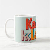 Kaffeeklatsch Personalisierter deutscher Kaffeetre Kaffeetasse (Links)