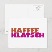 Kaffeeklatsch Postkarte (Vorne/Hinten)