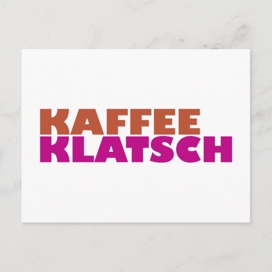 Kaffeeklatsch Postkarte (Vorderseite)