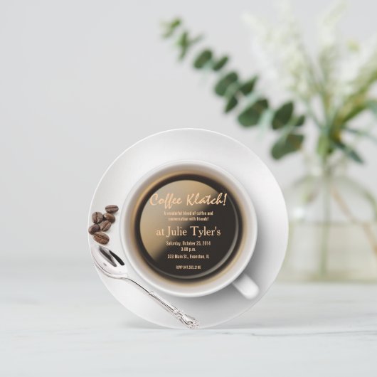 Kaffeeklatte Einladung (Stehend Vorderseite)