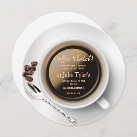 Kaffeeklatte Einladung (Vorne/Hinten)