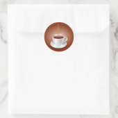 Kaffeekleber Runder Aufkleber (Tasche)