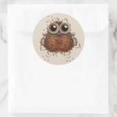 Kaffeekleber Runder Aufkleber (Tasche)