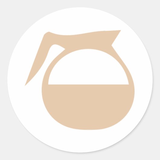 Kaffeekochen Art Runder Aufkleber (Vorderseite)