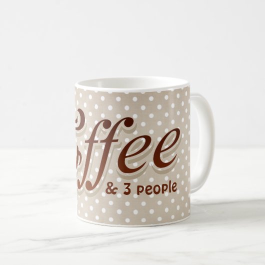 Kaffeekochen auf Polka-Punkten Kaffeetasse (VorderseiteRechts)