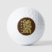 Kaffeekochen Golfball (Vorderseite)
