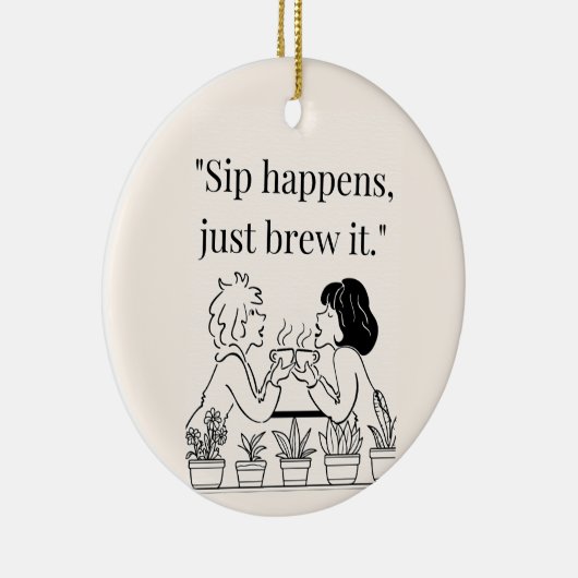 Kaffeekochen Keramik Ornament (Rechts)