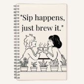 Kaffeekochen Notizblock (Vorderseite)