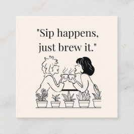 Kaffeekochen Quadratische Visitenkarte