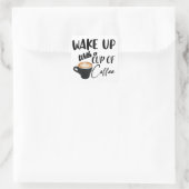 Kaffeekochen Quadratischer Aufkleber (Tasche)