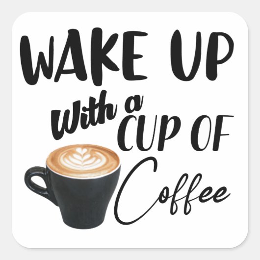 Kaffeekochen Quadratischer Aufkleber (Vorderseite)