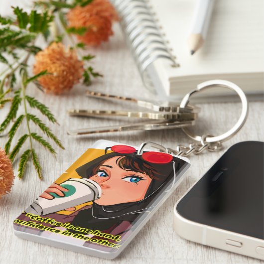 Kaffeekochen Schlüsselanhänger (Vorderseite rechts)