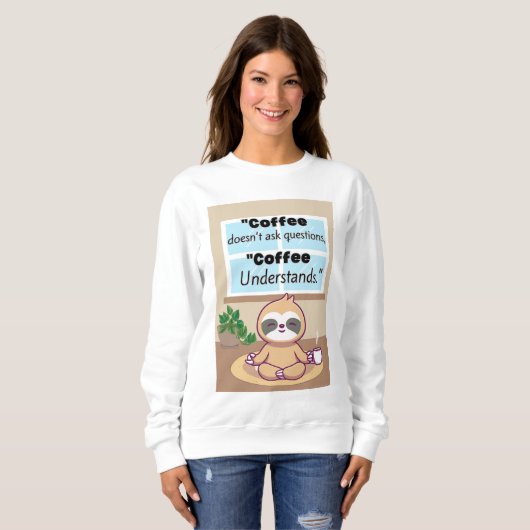 Kaffeekochen Sweatshirt (Vorne ganz)