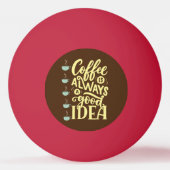Kaffeekochen Tischtennisball (Vorderseite)