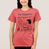 Kaffeekochen Tri-Blend Shirt (Vorderseite)